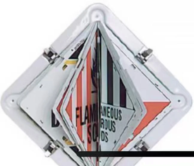 Dangerous goods multi flip placard